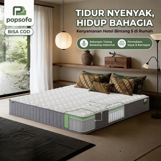 COD(Ready Stock) Kasur Springbed Premium - Bantal Kasur Gratis, Garansi Kasur Resmi Tahan Lamaketebalan20cm-26cm 180x200cm