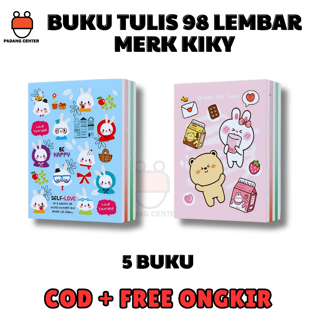 KIKY 98-Sheet Notebook 1 Pack มี 5 สุ่ม Motif Books Original School Books