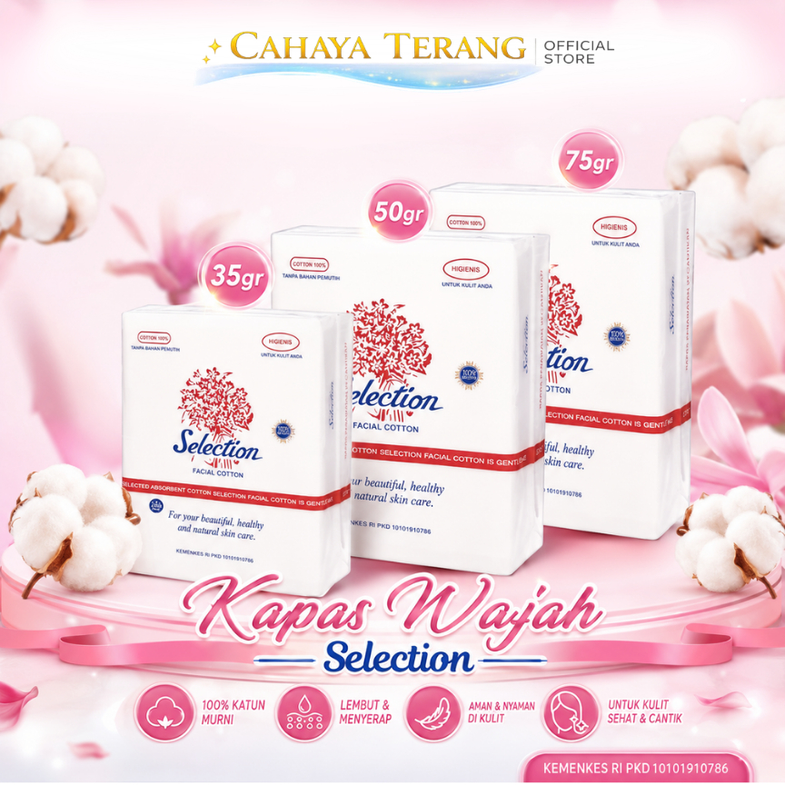 CT Facial Cotton Selection 35gr 50gr 75gr Beauty Cleansing Cotton Facial Cotton