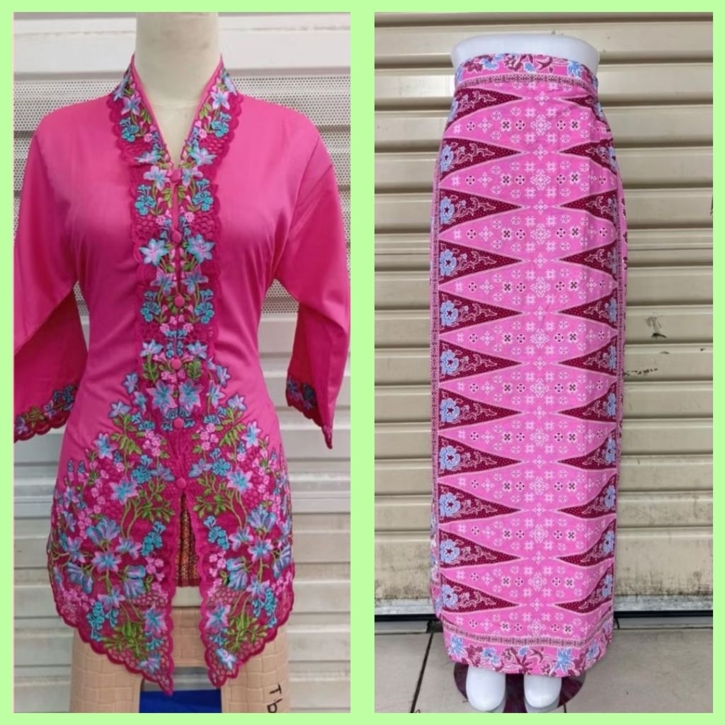 KATUN Cotton Encim Kebaya with Skirt Set // Modern Betawi Encim Kebaya // Tradition Encim Kebaya // 