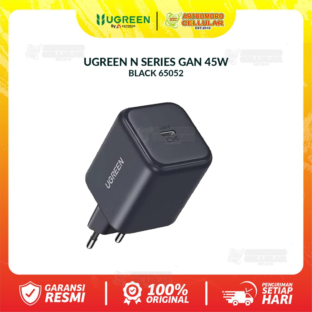 UGREEN N SERIES GAN 45W BLACK 65052 (ADAPTER ONLY) - ต้นฉบับ