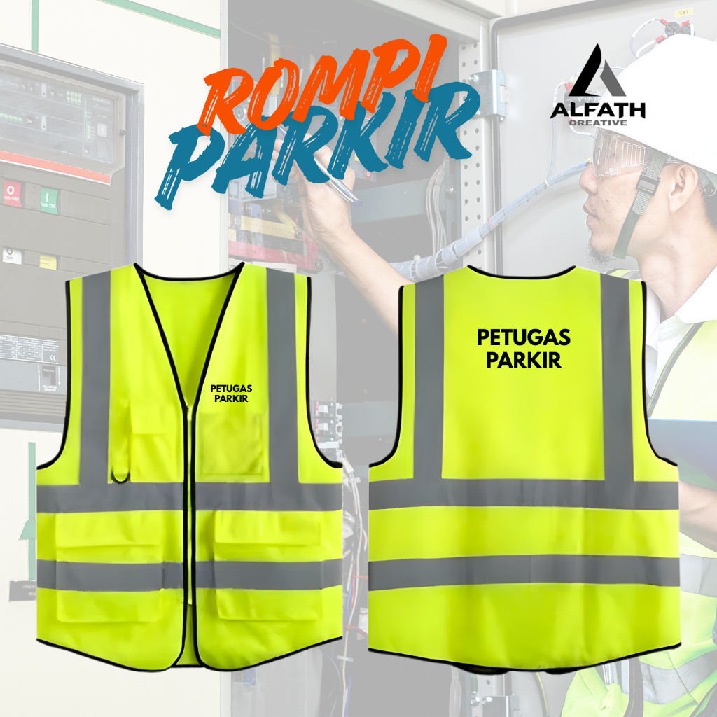 PREMIUM MATERIAL PARKING VEST 5 กระเป๋าที่จอดรถความปลอดภัย VEST