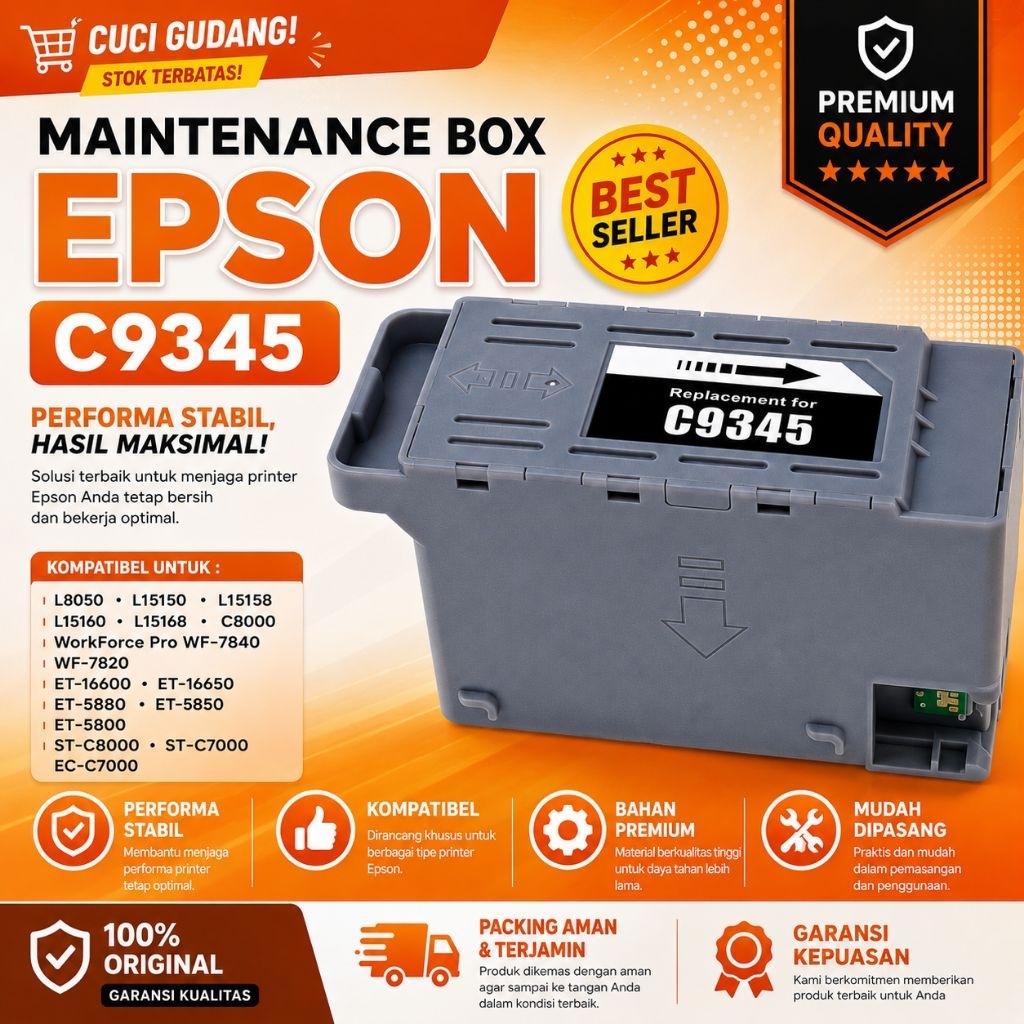 EPSON C9345 L8050 L15150 L15158 L15160 L15168 C8000 MAINTENANCE BOX คลังสินค้า