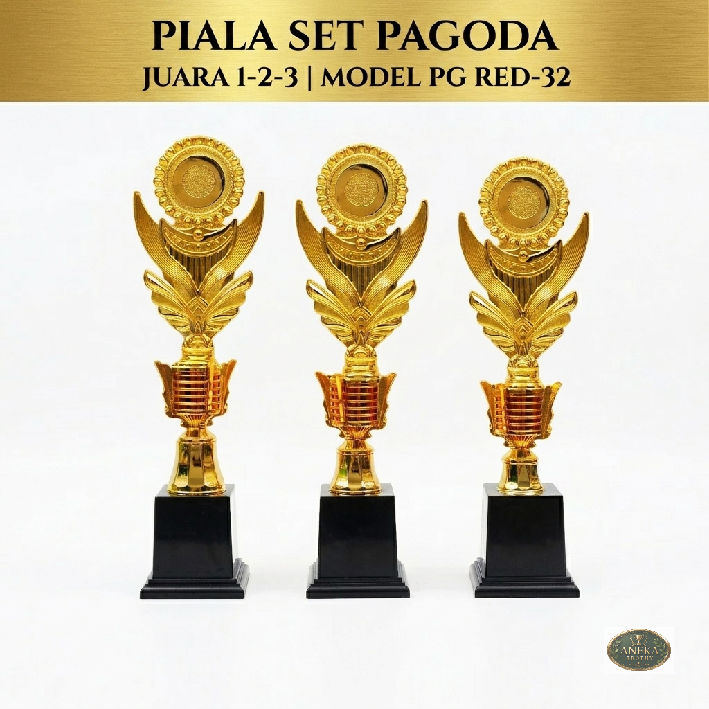 PG RED-32 ชุดถ้วยเจดีย์ 1st-2nd-3rd Place