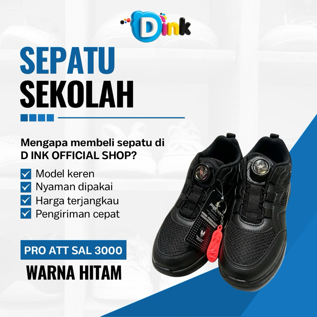 Pro ATT SAL 3000 Black School Shoes