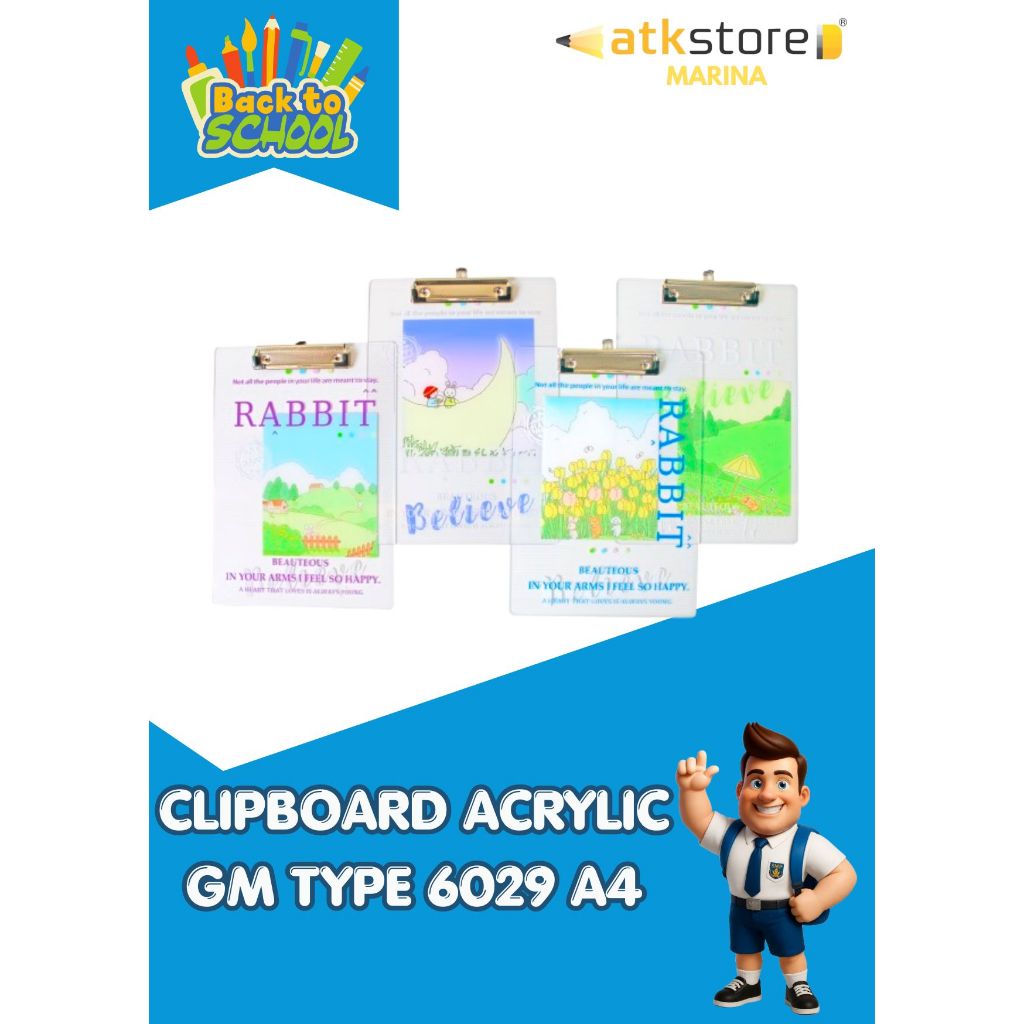CLIPBOARD A4 CHEST BOARD ACRYLIC EXAM BOARD GM TYPE 6029
