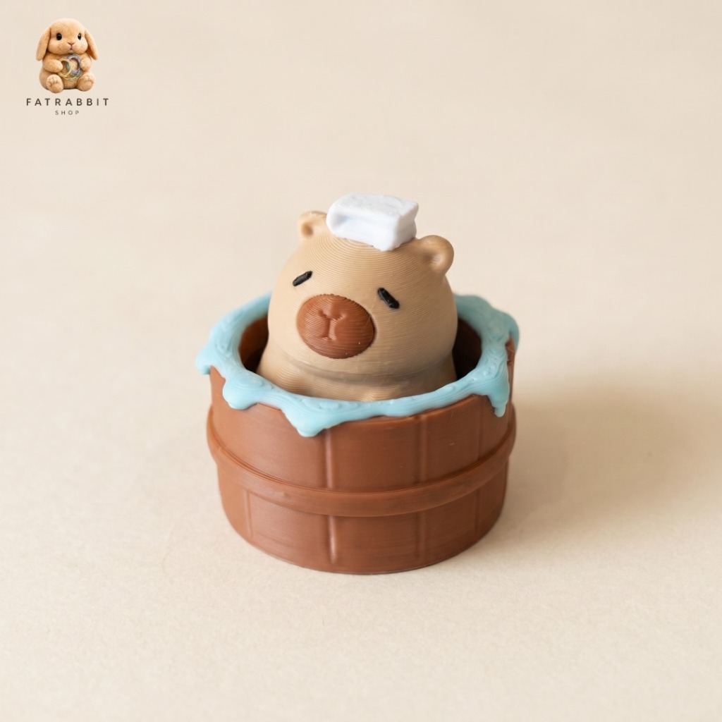 GANTUNGAN Clicker Fidget 3D พิมพ์ Capybara พวงกุญแจของเล่นกดความเครียดบรรเทาน่ารัก Viral