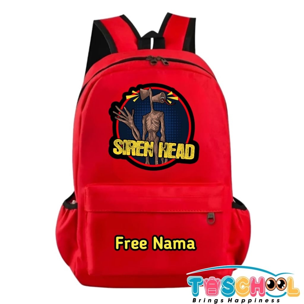 SIREN HEAD CHARACTER CHILDRENS BACKPACK ฟรีชื่อ