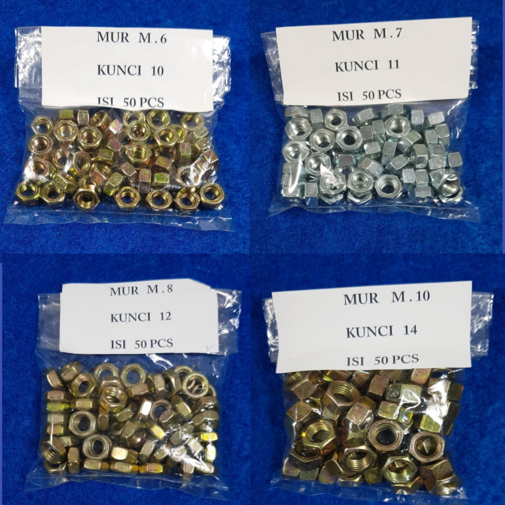 M6 NUT KEY 10, M7 KEY 11, M8 KEY 12, M10 KEY 12, RING 14mm (CONTENTS 50 ชิ้น)