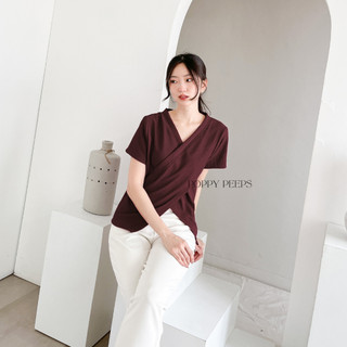 [ Poppypeeps ] BRIELLE TOP / Top Basic Knit / Atasan Wanita / Blouse Wanita / Baju Wanita