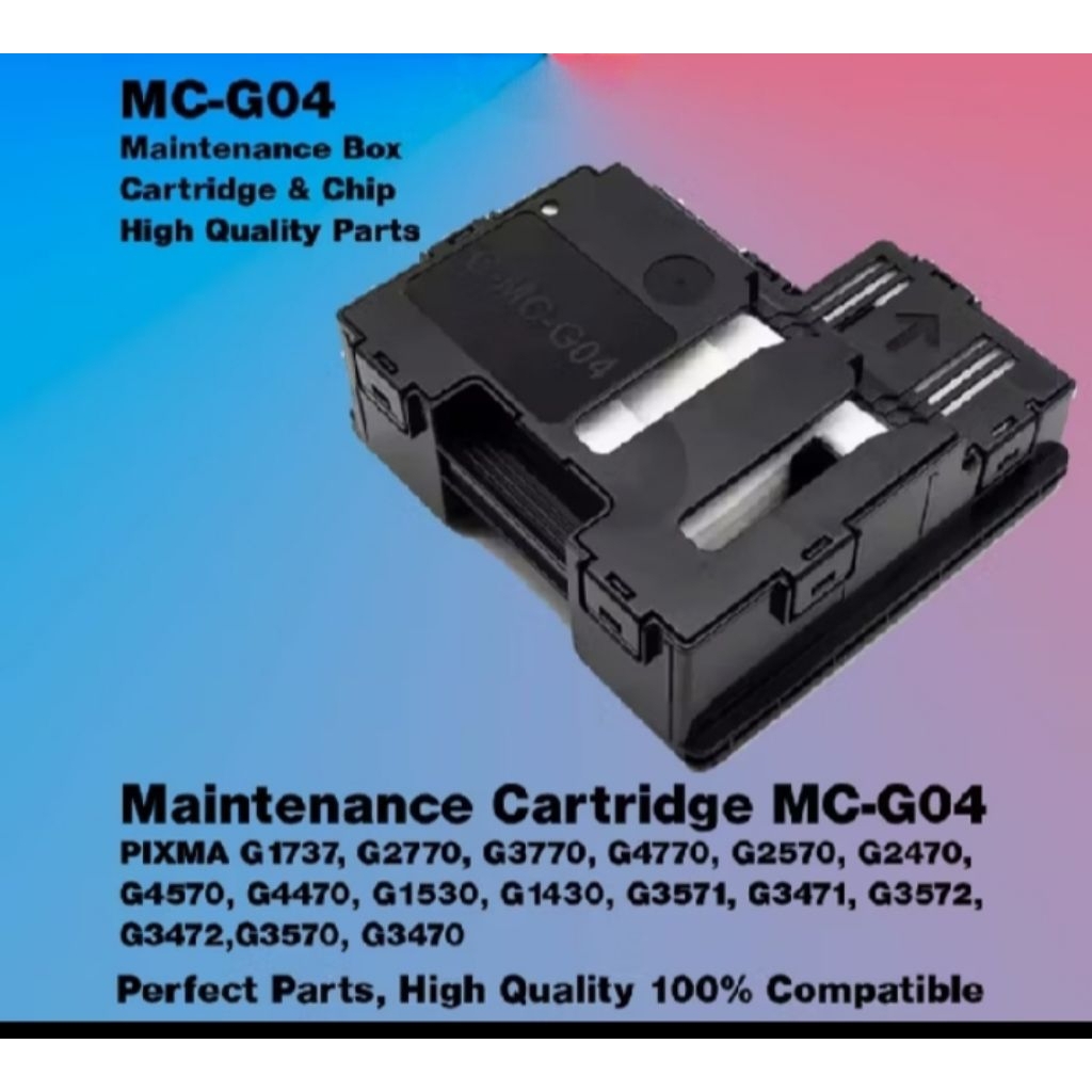 กล่องบํารุงรักษา CANON MC-G04, รองรับการใช้งาน Canon G1730, G2730, G2770, G3730, G3770, G4770