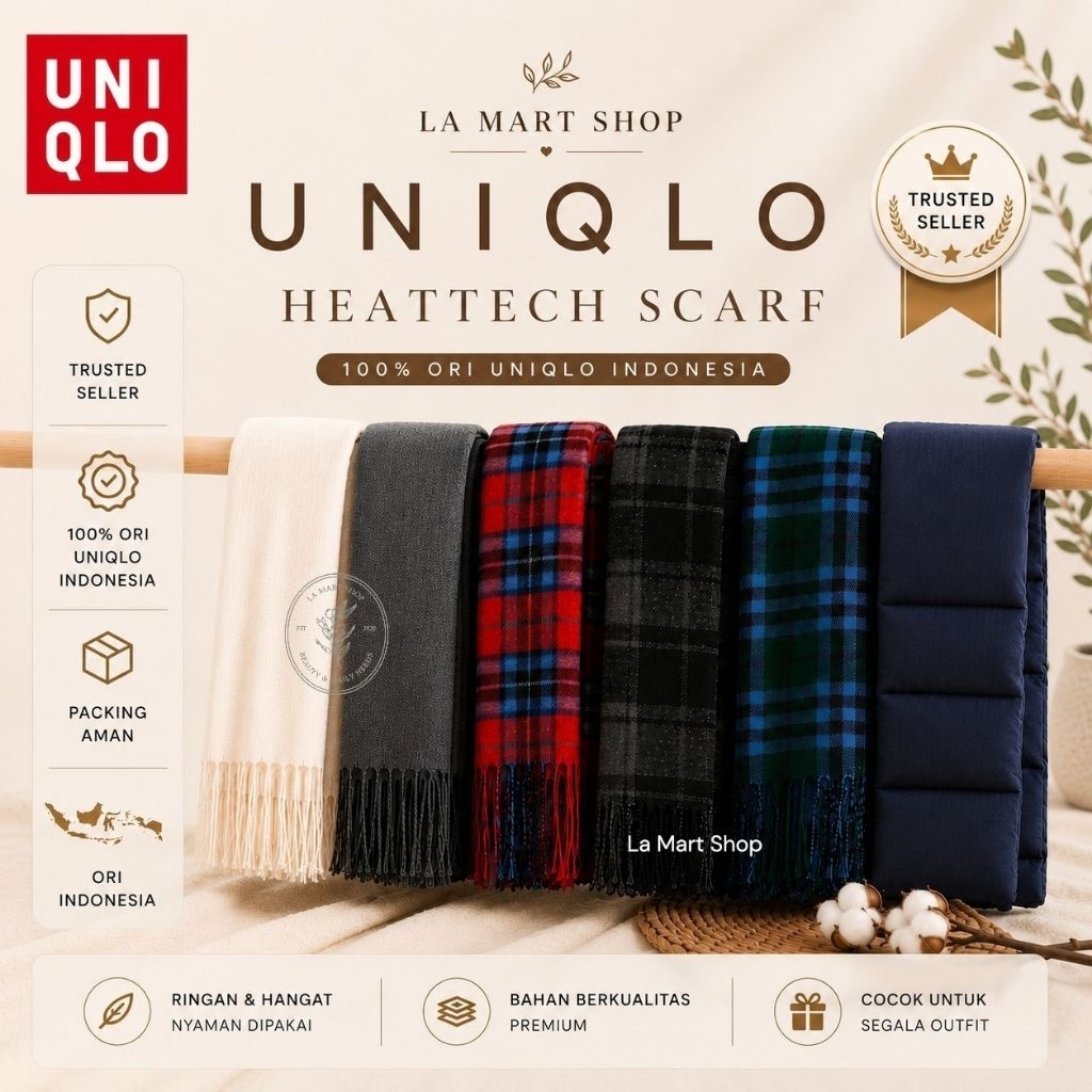 - UNIQLO Heattech ผ้าพันคอผู้ใหญ่ / ผ้าพันคอ Uniqlo Heattech / ผ้าพันคอผู้หญิง Uniqlo / ผ้าพันคอผู้ช