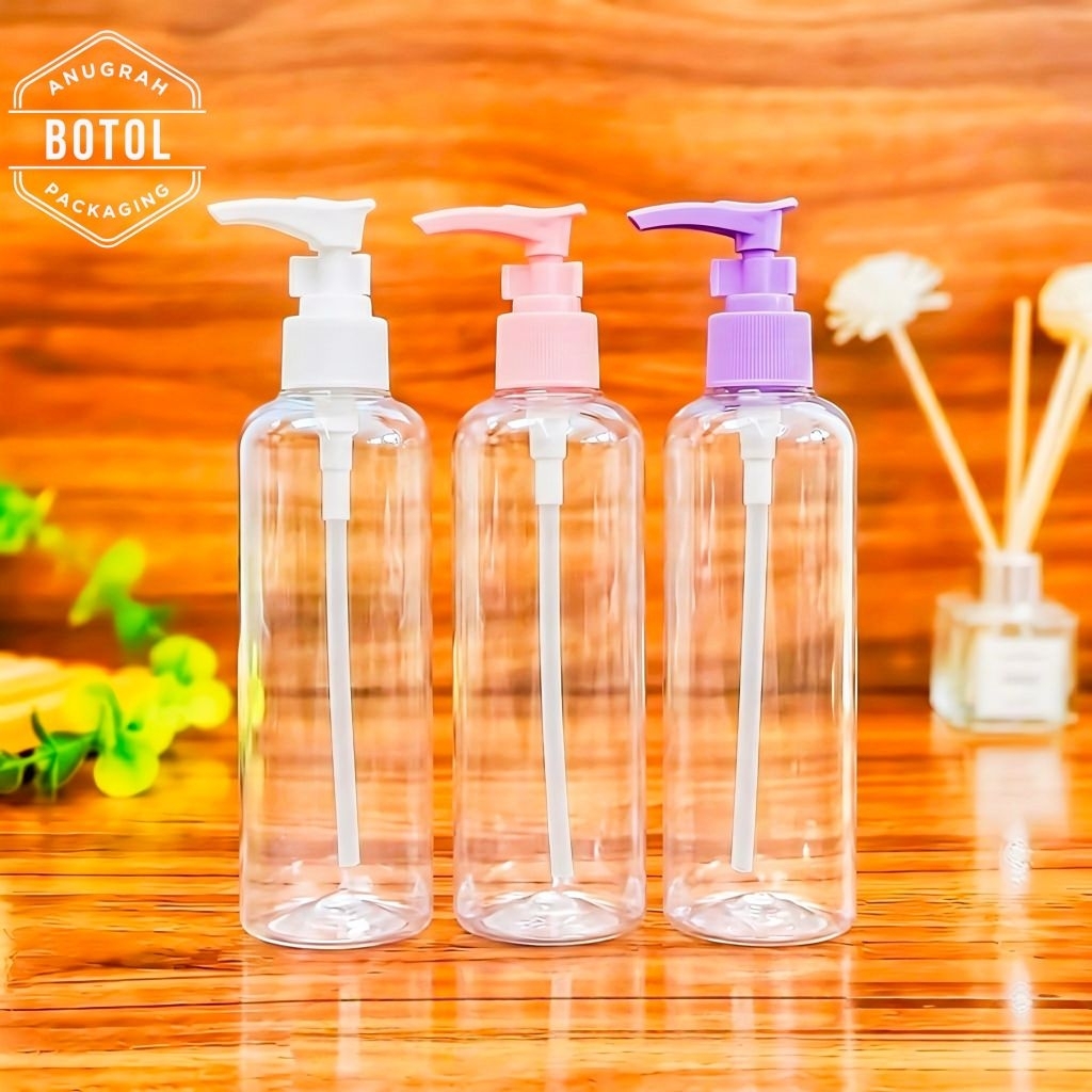 250 ML CLEAR PUMP BOTTLE PINK CAPIT PUMP VARIANT / 250 ML HANDSOAP BOTTLE