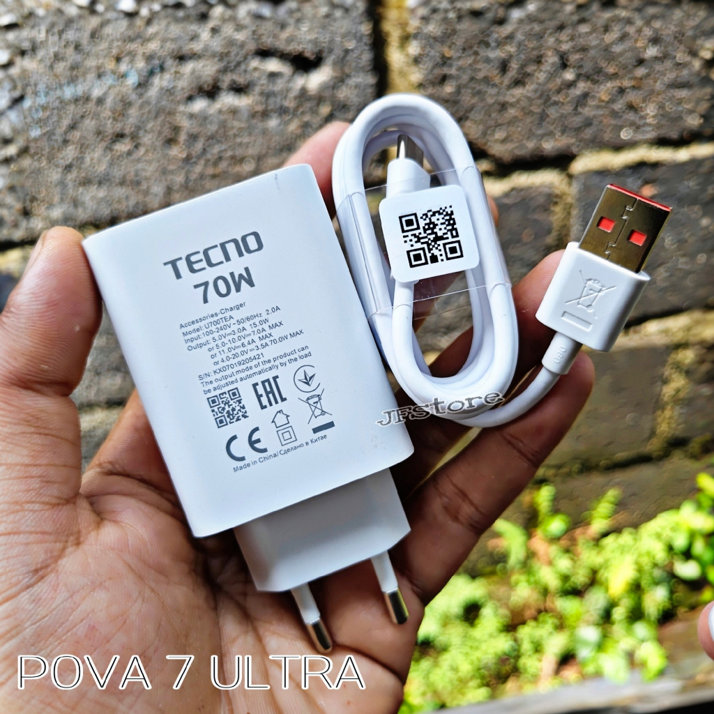 POVA 7 ULTRA - CHARGER TECNO 70W ULTRA CHARGER สายต้นฉบับ TYPE C