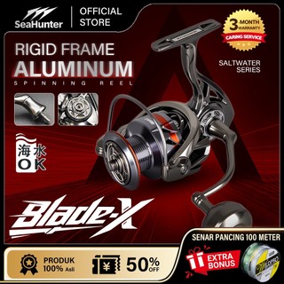 [OFFICIAL] SeaHunter Blade X Power Handle Reel Pancing  SW Saltwater, 5.5:1, 7+1 Ball Bearings, air laut Gulungan Putar, Gagang Listrik Aluminium + Air Asin Semua Logam, Rasio Roda Gigi, Tarikan Maksimum 10KG #RyobiSeasir