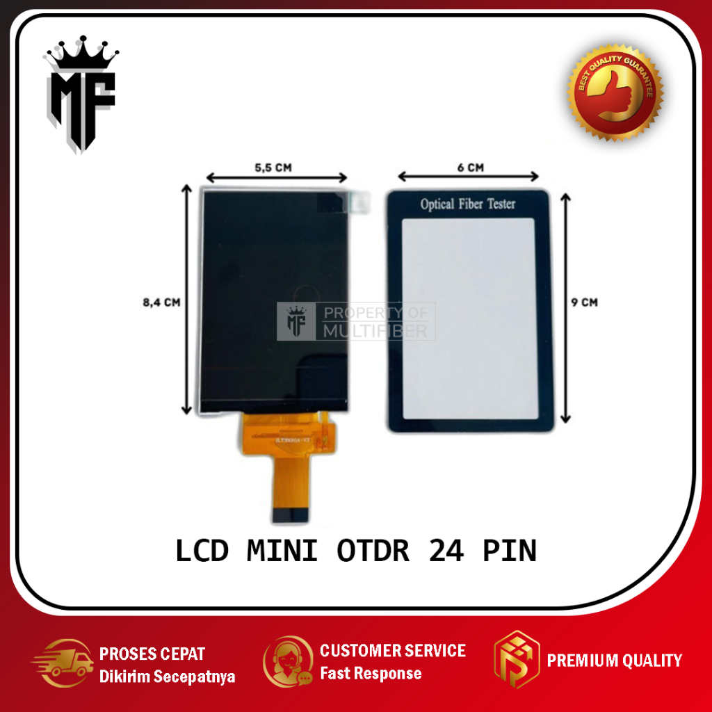 LCD OTDR/MINI OTDR JW3302S/NK3200 24 PIN INCLUDES กระจก LCD ดั้งเดิม