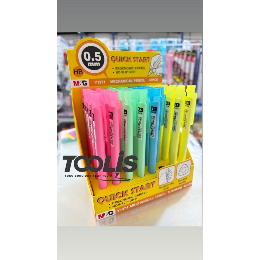 (1 SEED) M&G HB ดินสอกด 0.5 มม. สีพาสเทล Trigonal Barrel ดินสอกด y1371