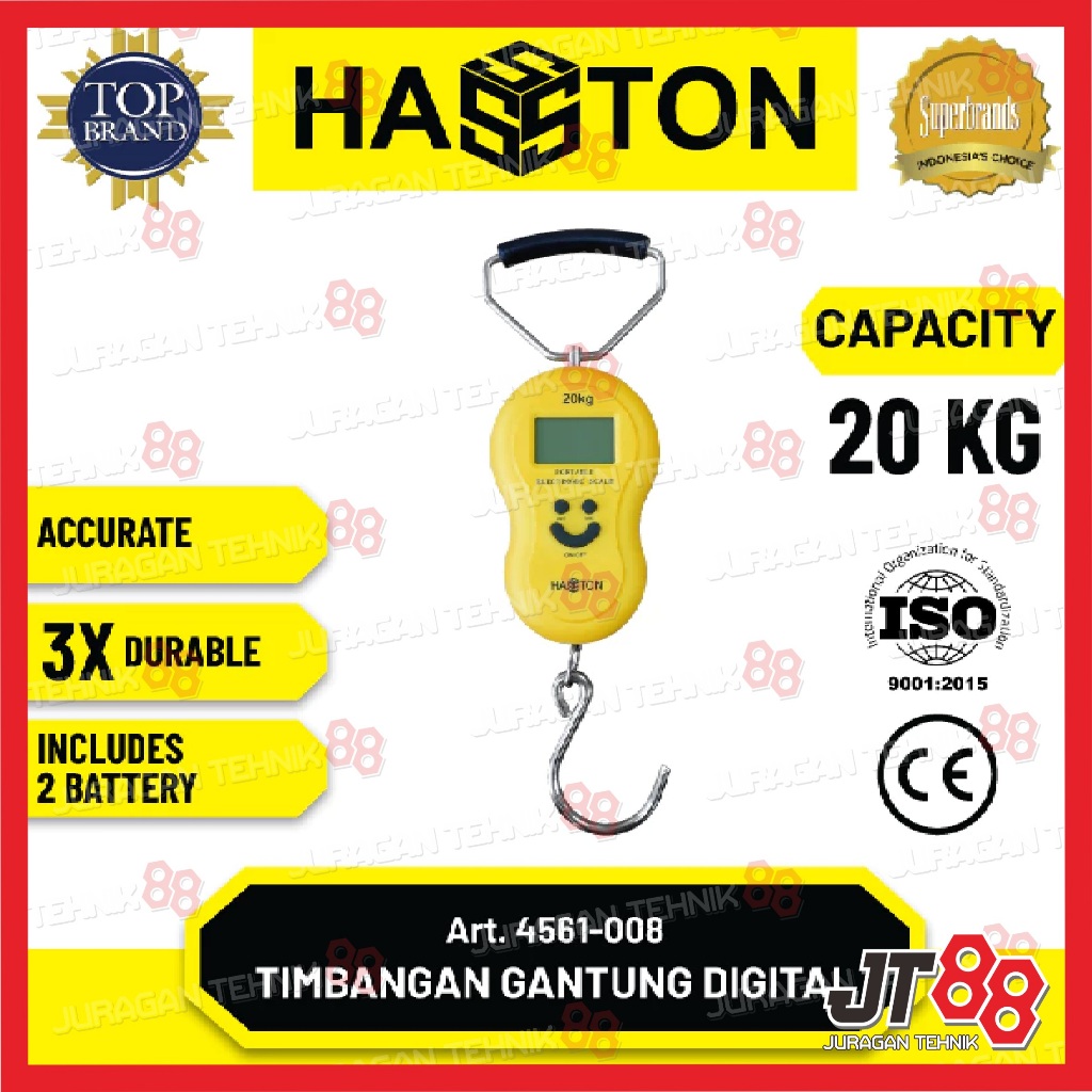 HASSTON 4561-008 20 KG DIGITAL HANGING SCALES