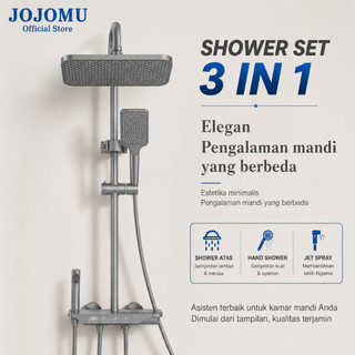 READY STOCK! SHOWER SET LENGKAP ANTI BOCOR – Rain Shower Kotak / Bulat + Kran Cabang Stainless 304 – TEKANAN KUAT – Paket Pemasangan Mudah – Cocok untuk Kamar Mandi Modern