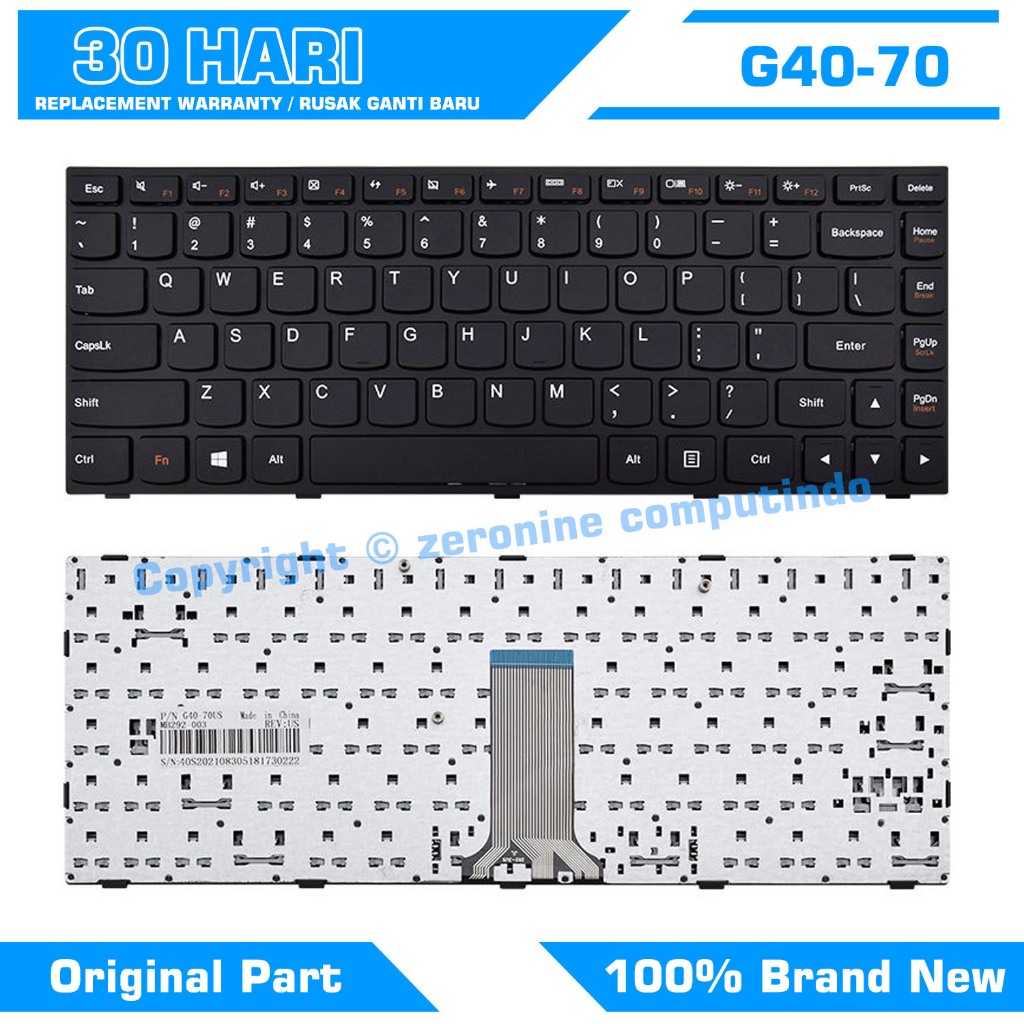 แป้นพิมพ์ LENOVO G40-70 B40-70 G40-45 Flex2-14a Z40-70 B41-30