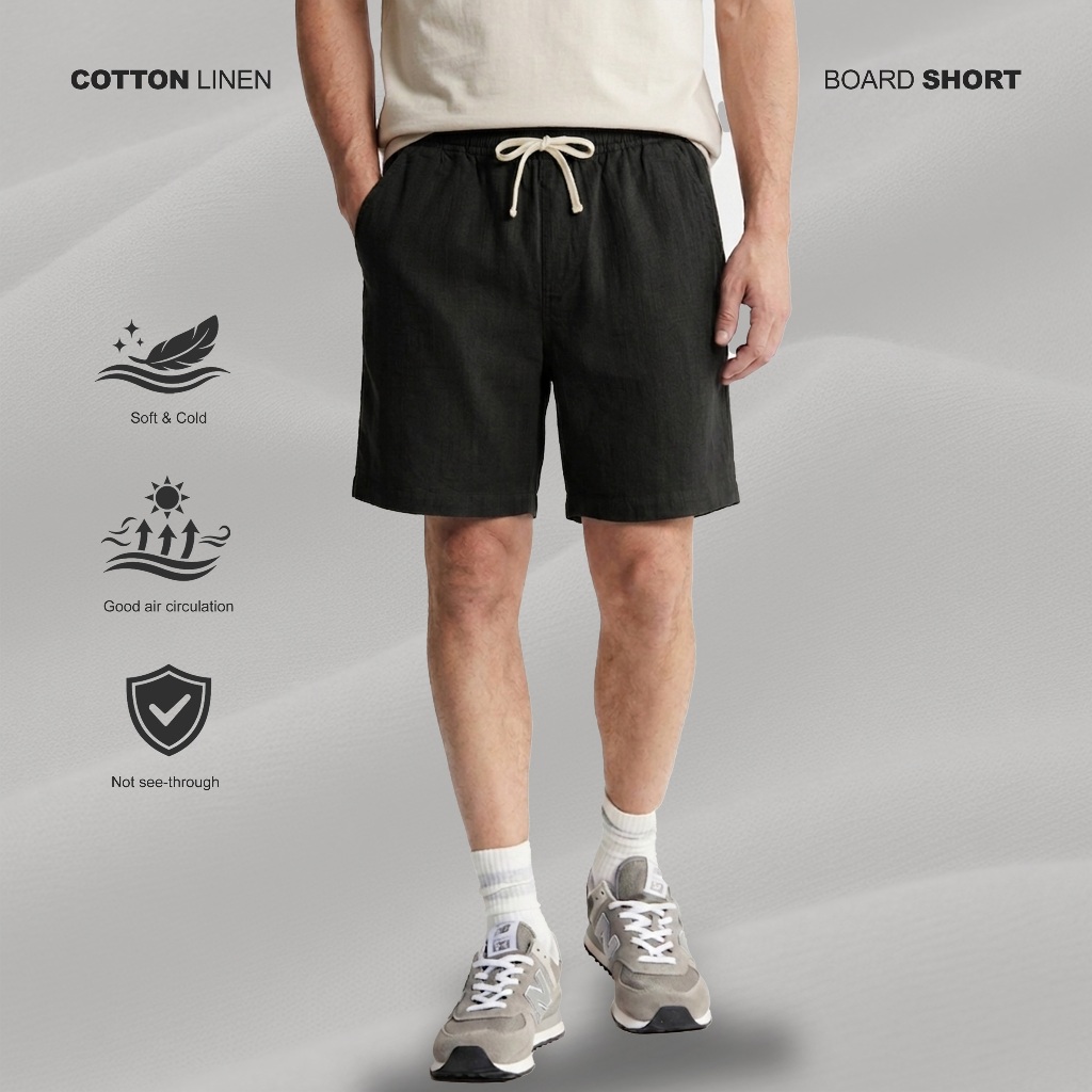 Matt Sarwey - Short Pants Boardshort Black Cohesive Linen Shorts