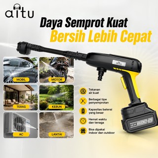 Aitu Watergun Alat Cuci Motor Mobil Steam Kendaraan Semprotan Air Tekanan Tinggi Portable Multifungsi