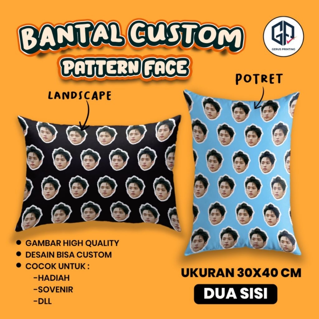 CUSTOM PHOTO PATTERN PILLOW 30X40