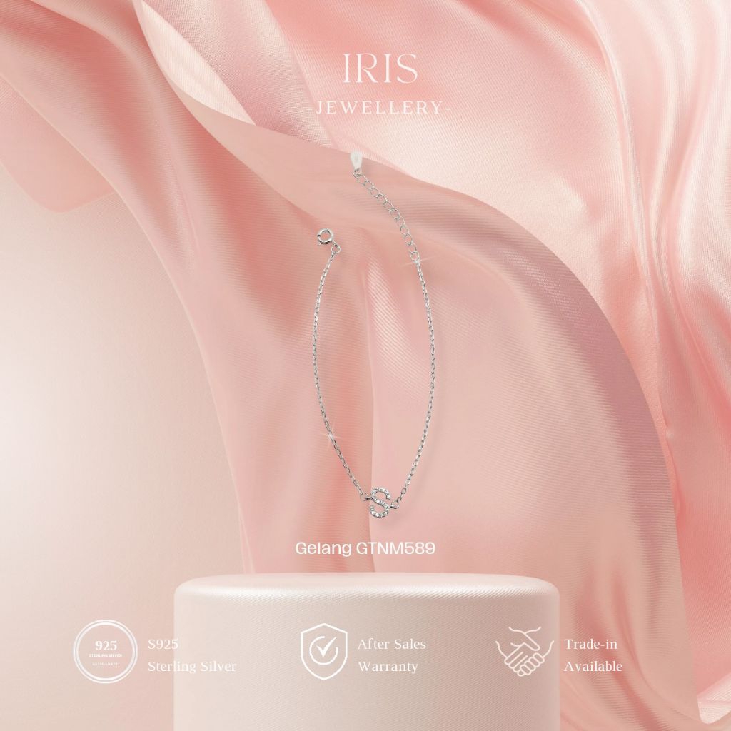 [Iris Jewellery] - GTNM589 Bracelet - 925 Sterling Silver Plated 18K White Gold