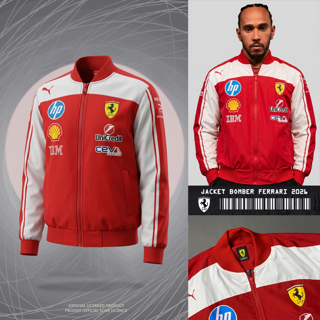 Scuderia Ferrari 2026 Bomber Jacket Formula One F1 Jacket