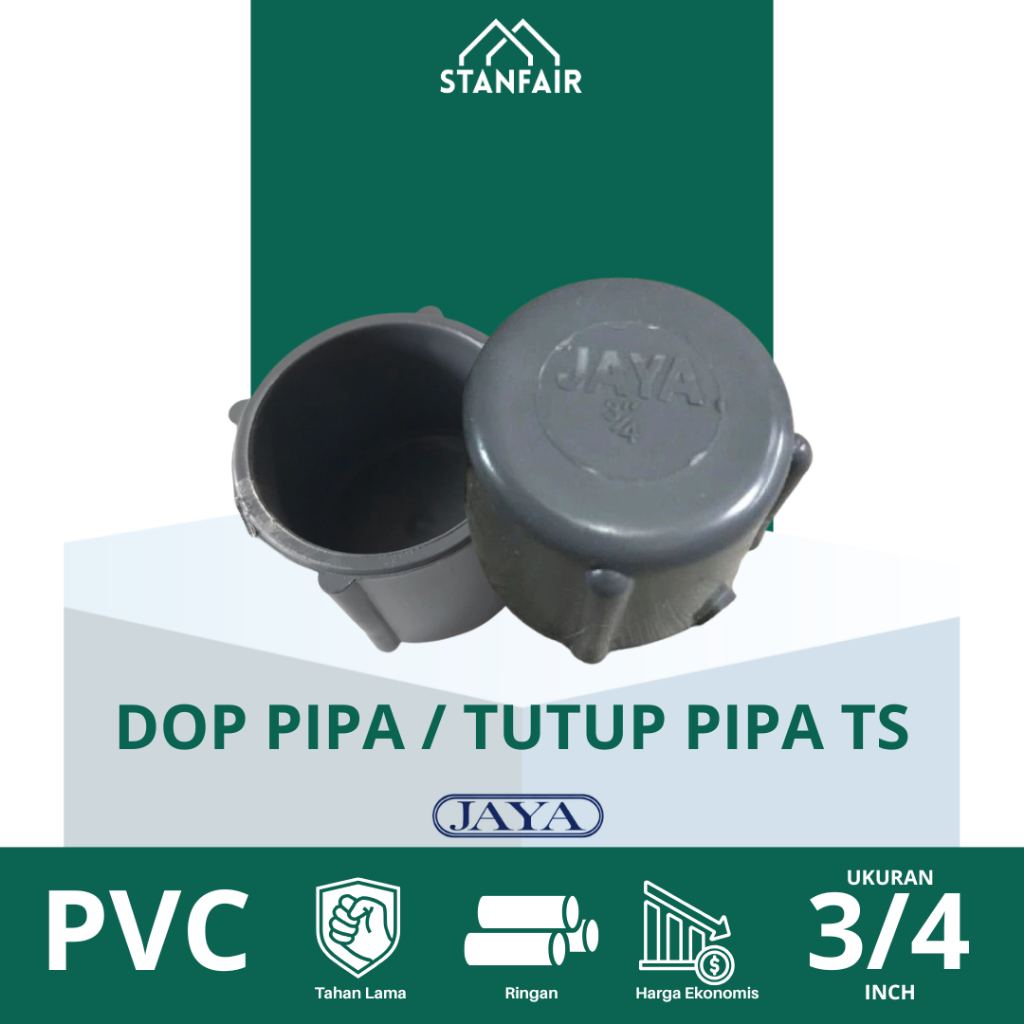 Jaya Dop TS 3/4" / Cap 3/4 นิ้ว Jaya / Dop 3/4" / Pvc Pipe Cap 3/4 นิ้ว Jaya