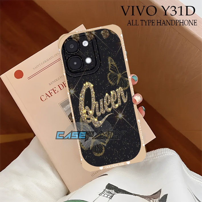 [26] Softcase Vivo Y31D / Y31D Pro ใหม่ล่าสุด cool queen frame Aesthetic Bumper TPU Macaron