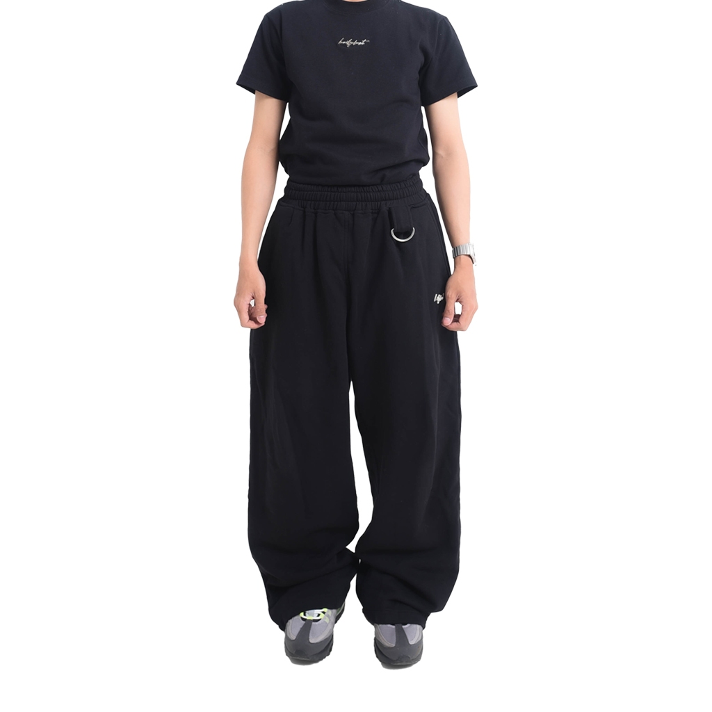Hailydust - กางเกงวอร์ม Onyx Black Baggy