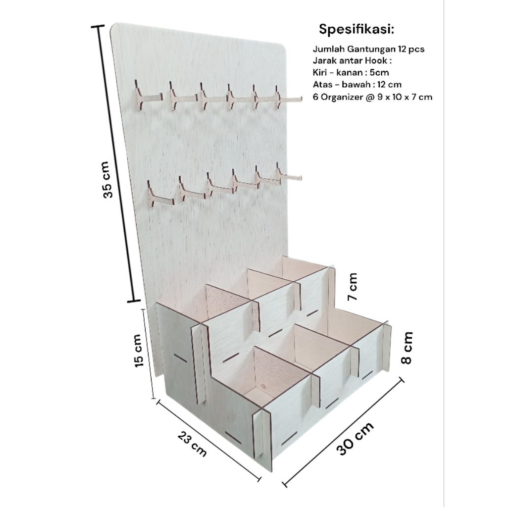 การรวบรวม RACK ORGANIZER HOOK 30 X 23 X 50 CM