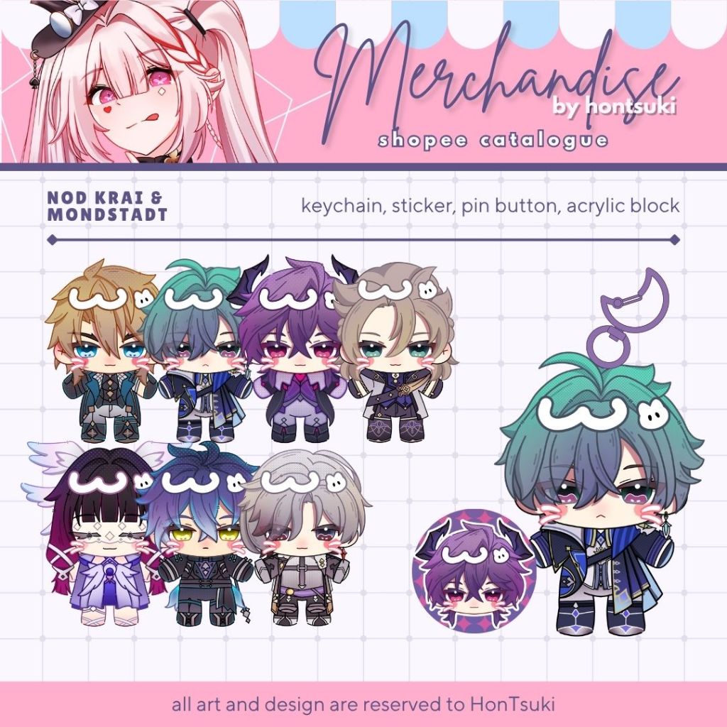 Genshin Impact Nod Krai & Mondstadt Fanmerch โดย HonTsuki