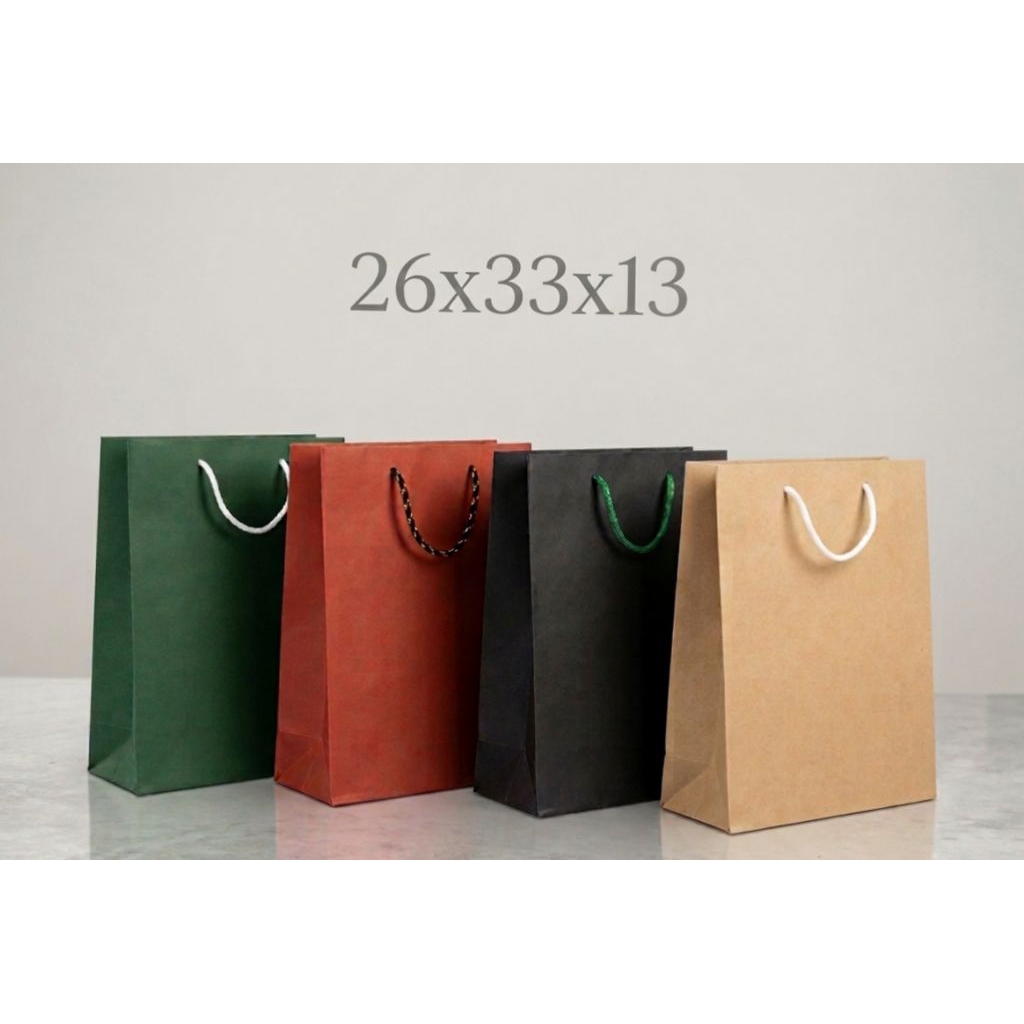 THICK ถุงกระดาษ PLAIN ขนาด 26X33X12 (CONTENTS 12 ชิ้น)