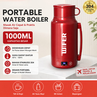 Ketel Listrik Portable untuk Perjalanan & Rumah | Multifungsi Bisa Rebus Air Menjaga Tetap Hangat Tutup Dapat Digunakan Sebagai Cangkir