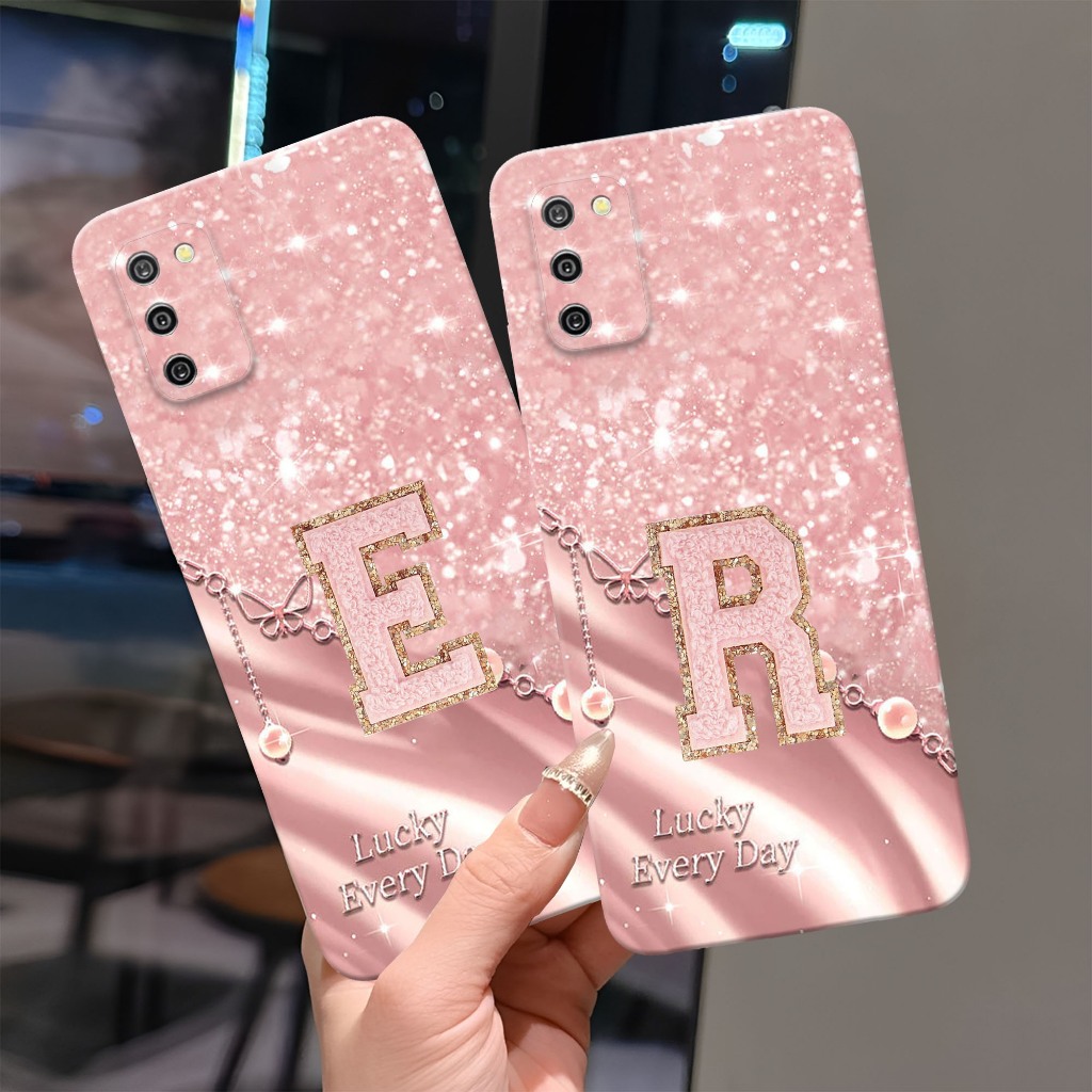 (FA-01) SAM A02S - A03S Softcase Procamera Silicon Case motif r0se gold name Silicon - HP Casing - S