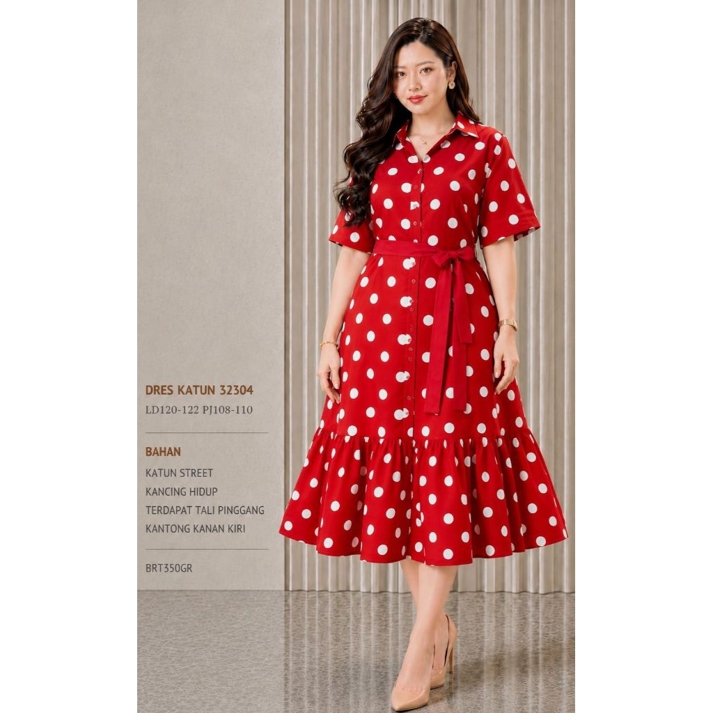 KATUN COTTON DRESS 32304 POLKA 350GRAM