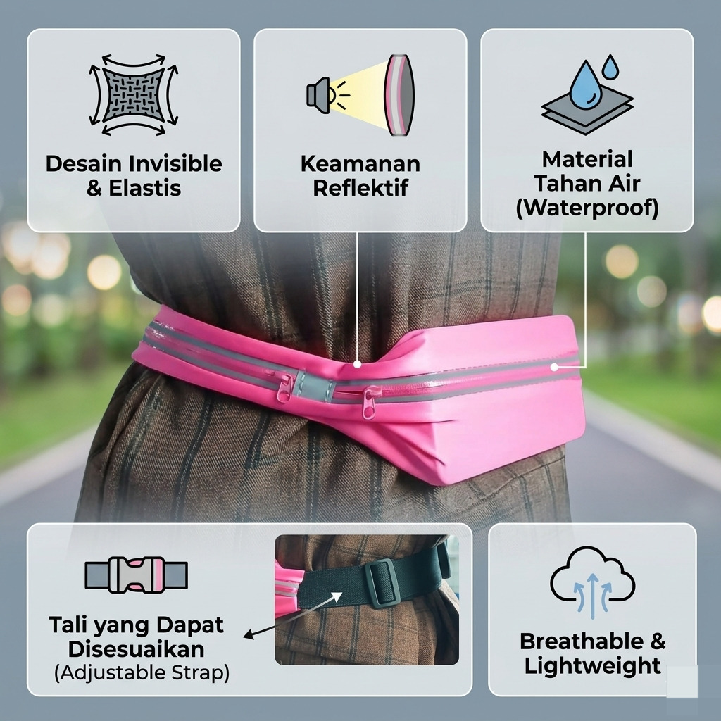 WATERPFOOF SPORTS WAIST POUCH SPECIAL WAIST BAG / PREMIUM RUNNING SPORTS BAG
