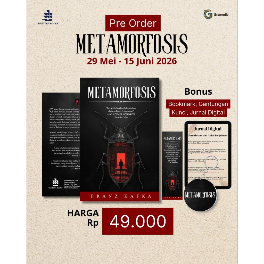 Gramedia Bekasi Pre-Order Metamorphosis Book (Franz Kafka)