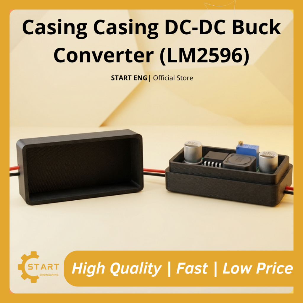 DC-DC Buck Converter LM2596 ปลอกพรีเมี่ยมพิมพ์ลาย 3D | กล่องป้องกันโมดูลสเต็ปดาวน์ LM2596