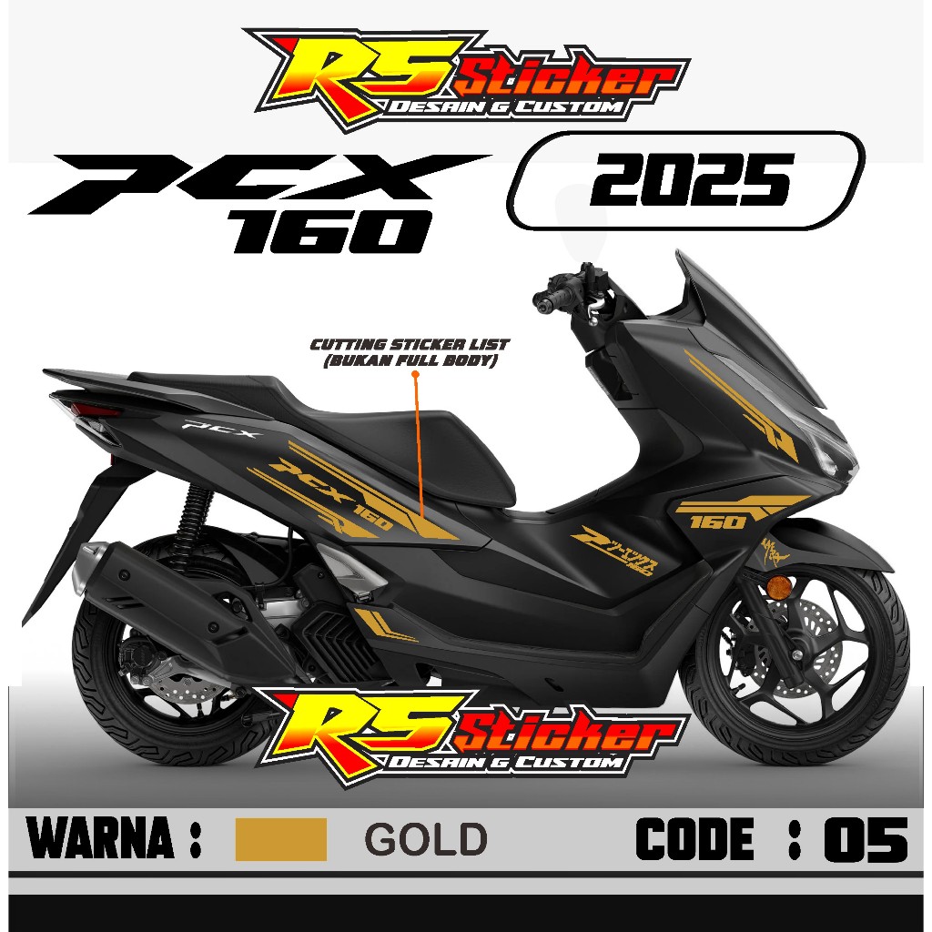 RS Cutting Sticker PCX 160 NEW 2025 - อุปกรณ์มอเตอร์ไซค์ Minimalist Honda PCX 160 2025 สติ๊กเกอร์ Bo