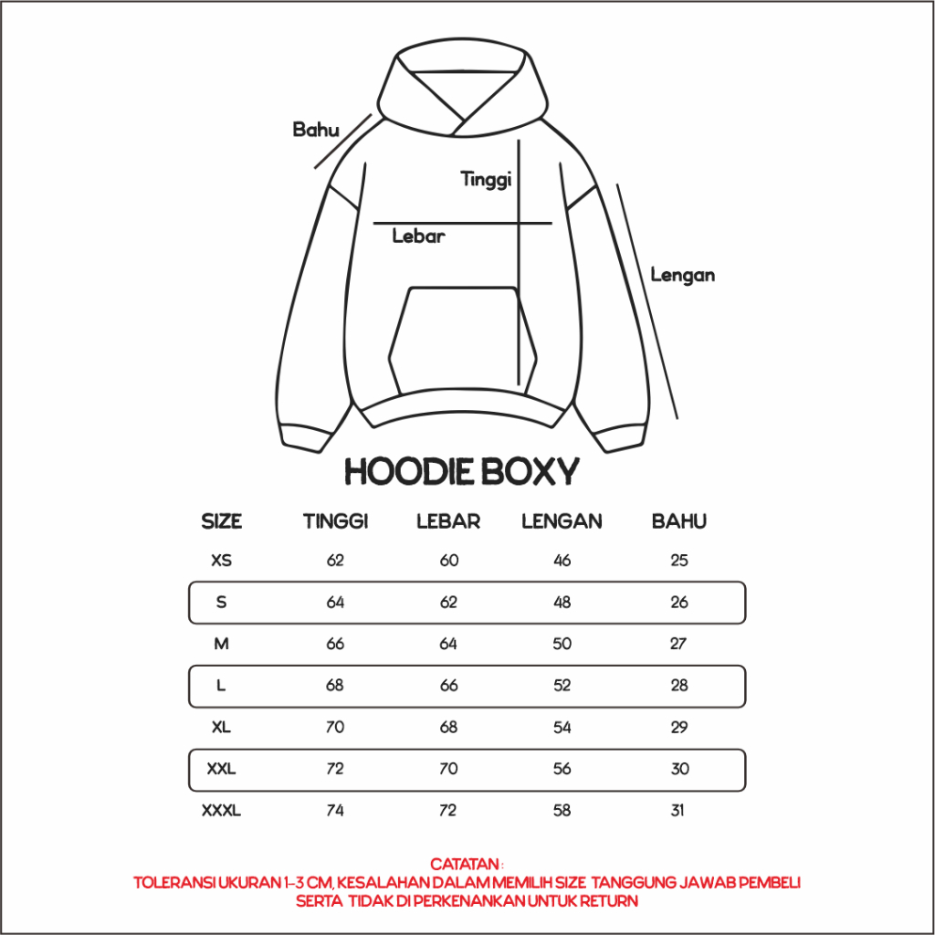 GLGS | HOODIE BOXY OVERSIZE LIPPEN | FLEECE 280-300 GSM รูปที่ 4
