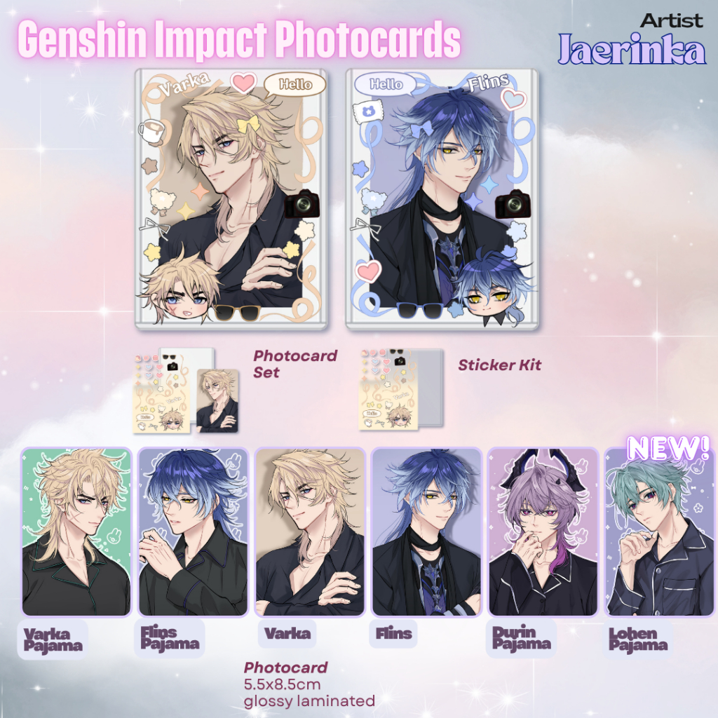 Genshin Impact Photocard Varka Flins Ororon Kinich Neuvillette Wriothesley