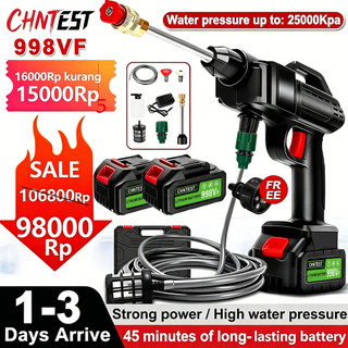 998VF Jet Cleaner semprotan cuci motor Portabel Bertegangan Tinggi Baterai Lithium Cuci Mobil Senjata Mesin Alat Cuci Motor Luar Ruangan
