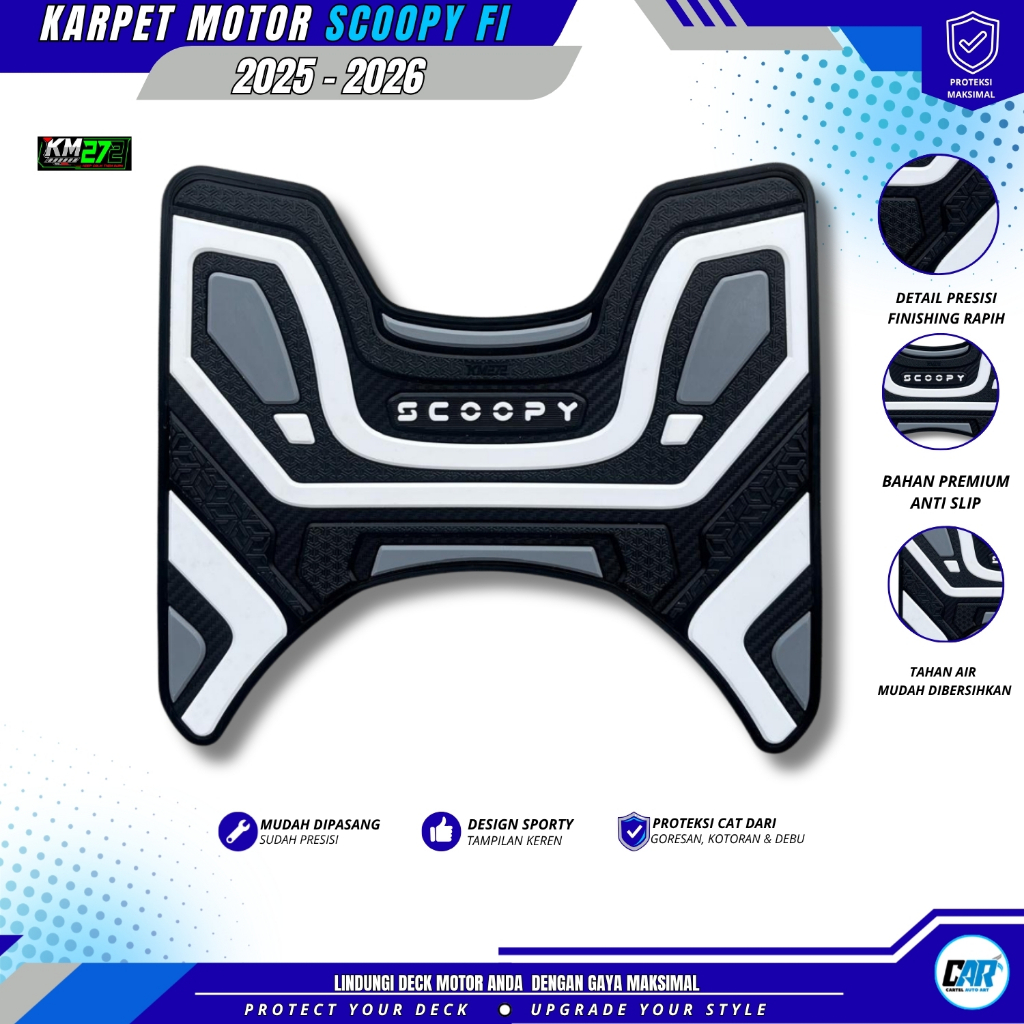 KM272 Honda SCOOPY Motorcycle Carpet 2025 ถึง 2026 / SCOOPY Motorcycle Footrest 2025 ถึง 2026 / กันล