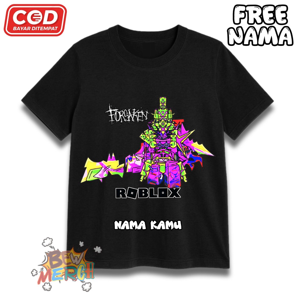 ชื่อฟรีเสื้อยืดเด็กชายและเด็กหญิง Roblox Forsaken 1x1x1x1 Unisex / Stylish Roblox Forsaken เสื้อผ้าเ