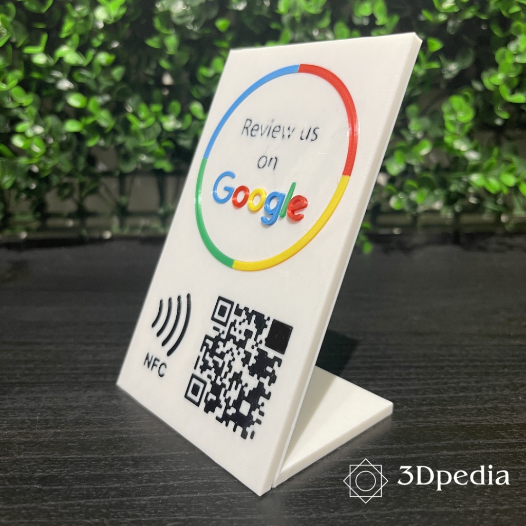 3D พิมพ์ Google Review Stand Google Business QR Code Shop ร้านอาหาร Tap Scan
