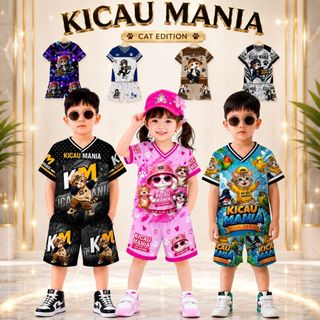 KIYOSAKI KIDS - Stelan Jersey Anak Laki-laki dan Perempuan Premium Usia 1-10 Tahun Bahan DryFit Milano premium full printing sublim Kicau Mania/ Stelan kaos kicau mania Jersey / Stelan Jersey/ Stelan viral