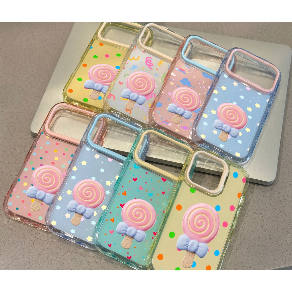 CANDY SWEET 3D 2 IN 1 สี MACARON COMPATIBLE สําหรับ OPPO A1K A3S A3X A3NFC A5 A5i A5S A5X A5 2025 A6